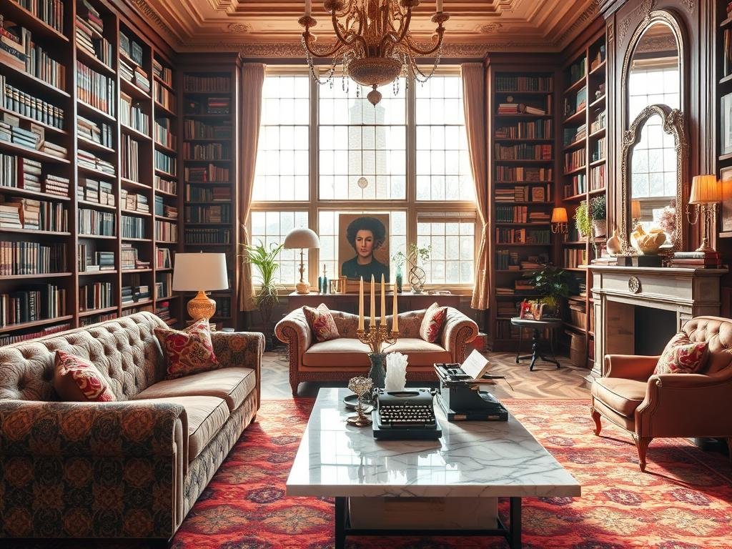 maximalist living room decor