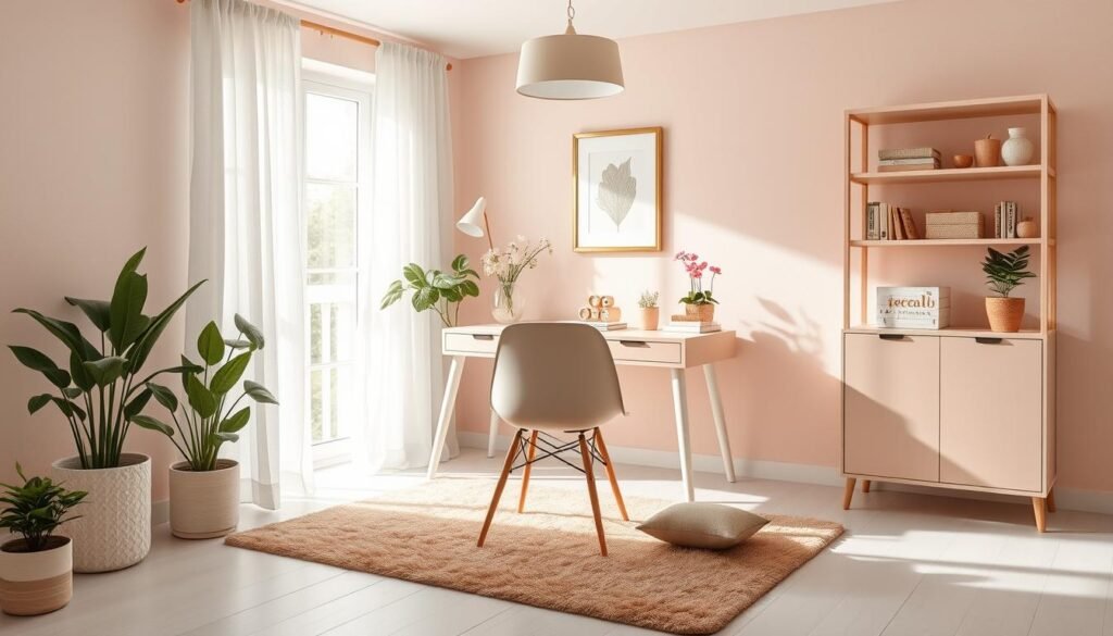 modern feminine work space