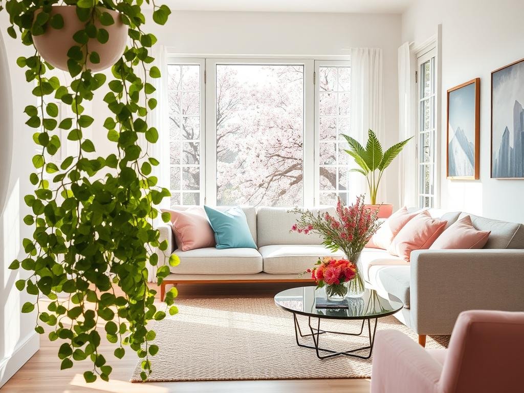 spring home decor ideas living room