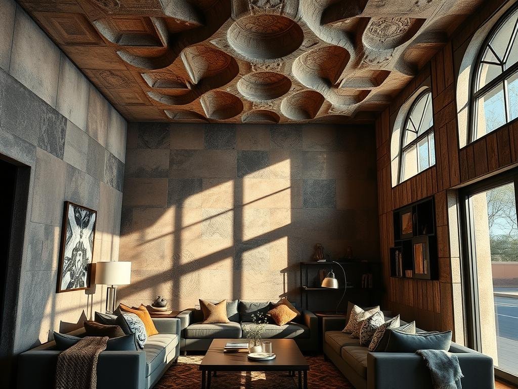 textured walls and ceilings