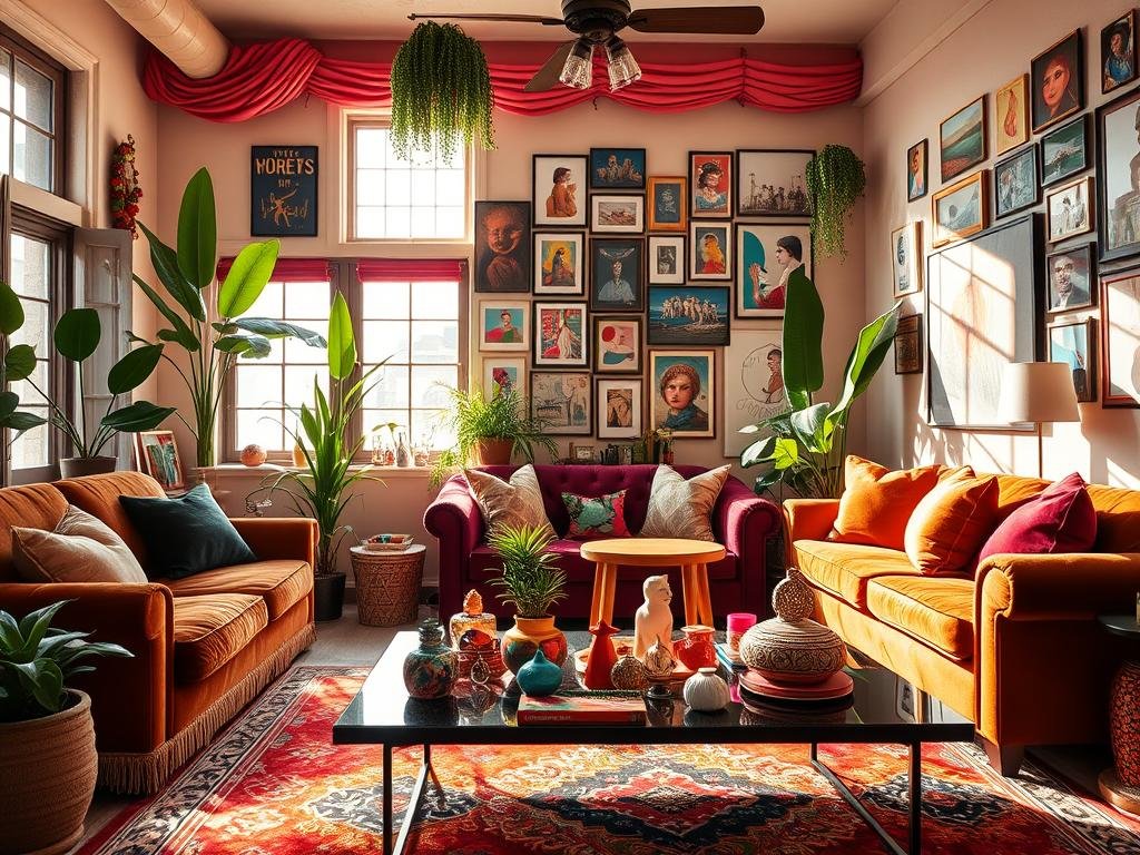 vibrant home decor with maximalist color schemes
