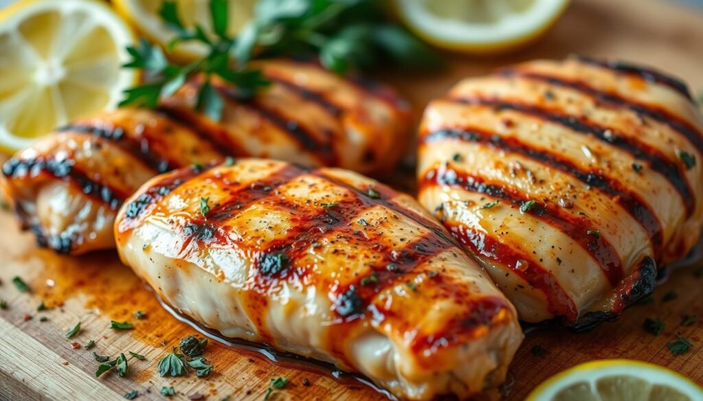 grilled chicken breasts