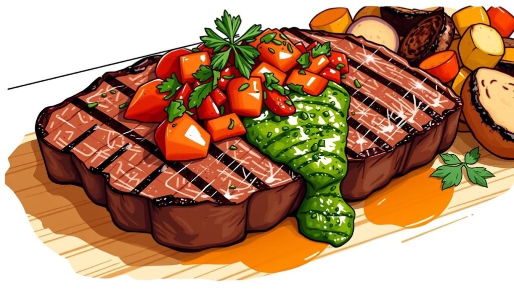 grilled flank steak with salsa verde recipe