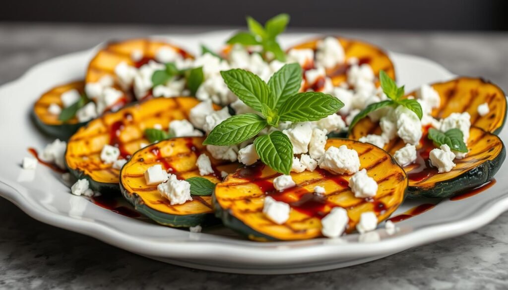 grilled summer squash with feta recipe