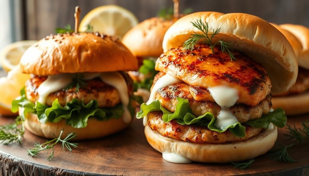 salmon burgers and patties
