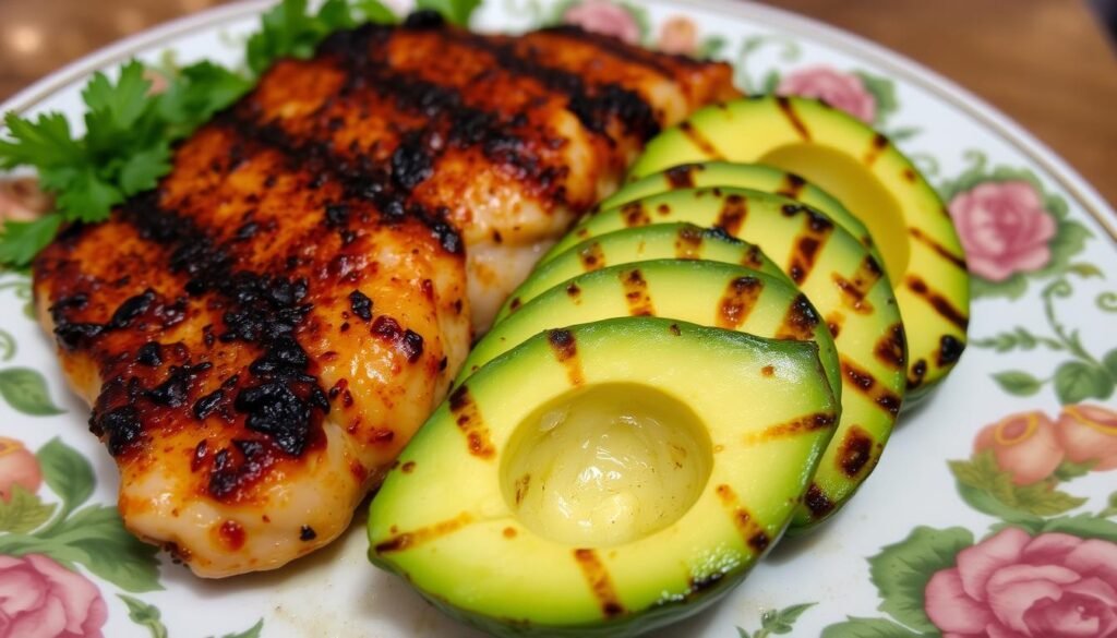 spiced grilled chicken with avocado recipe
