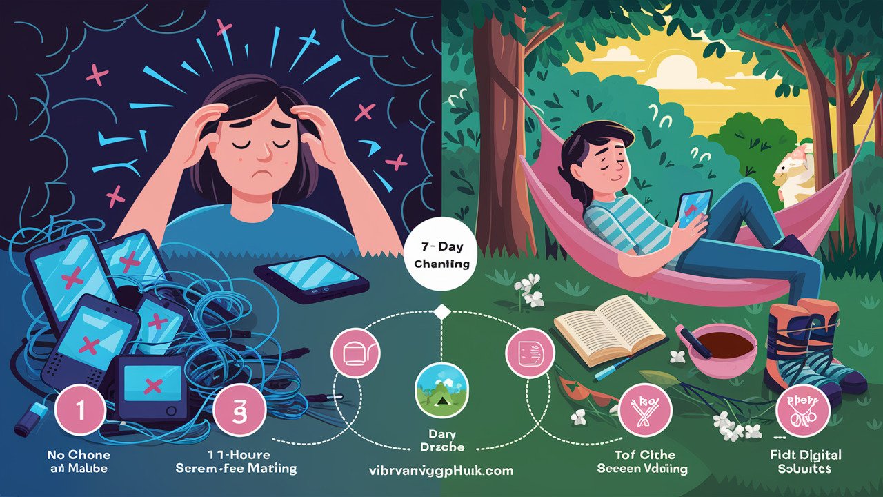Digital Detox Challenge: 7 Days to Reduce Screen Time & Stress