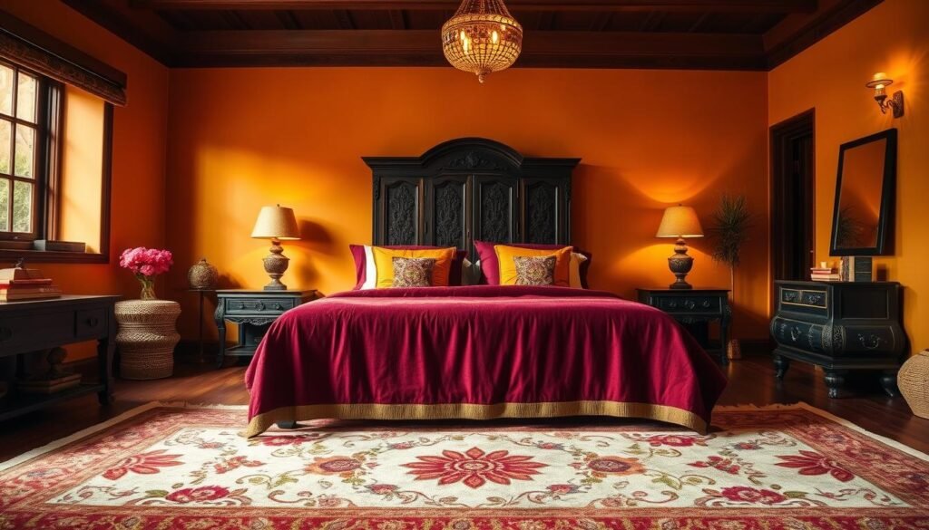 Indian bedroom color palette