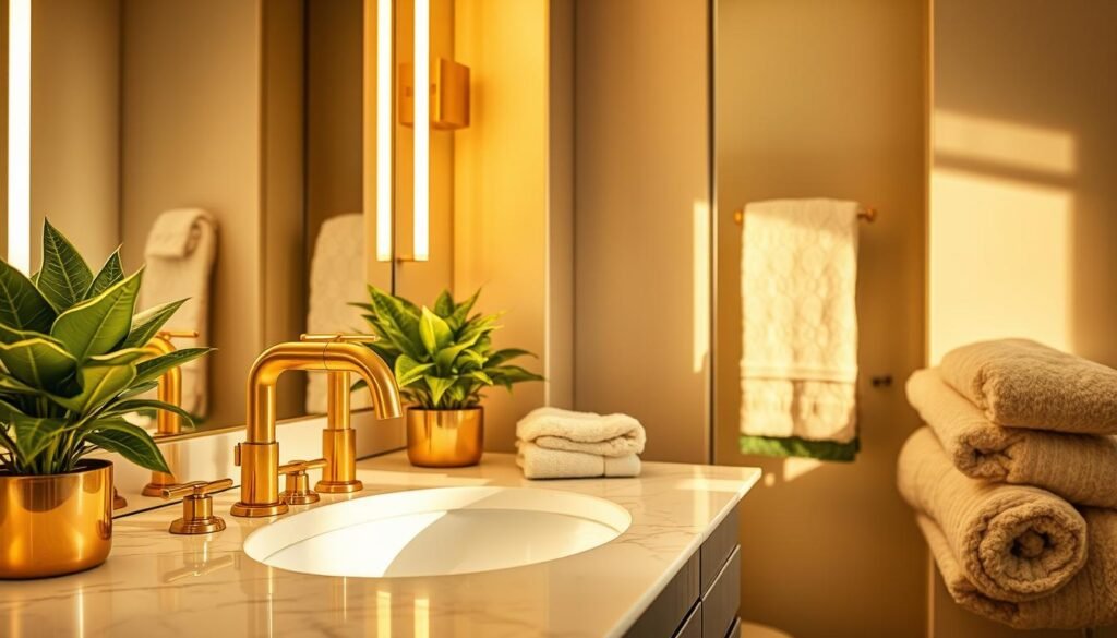 brushed gold bathroom fixtures