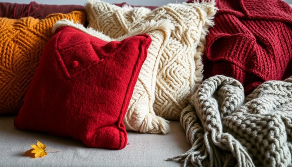 fall throw pillows and blankets