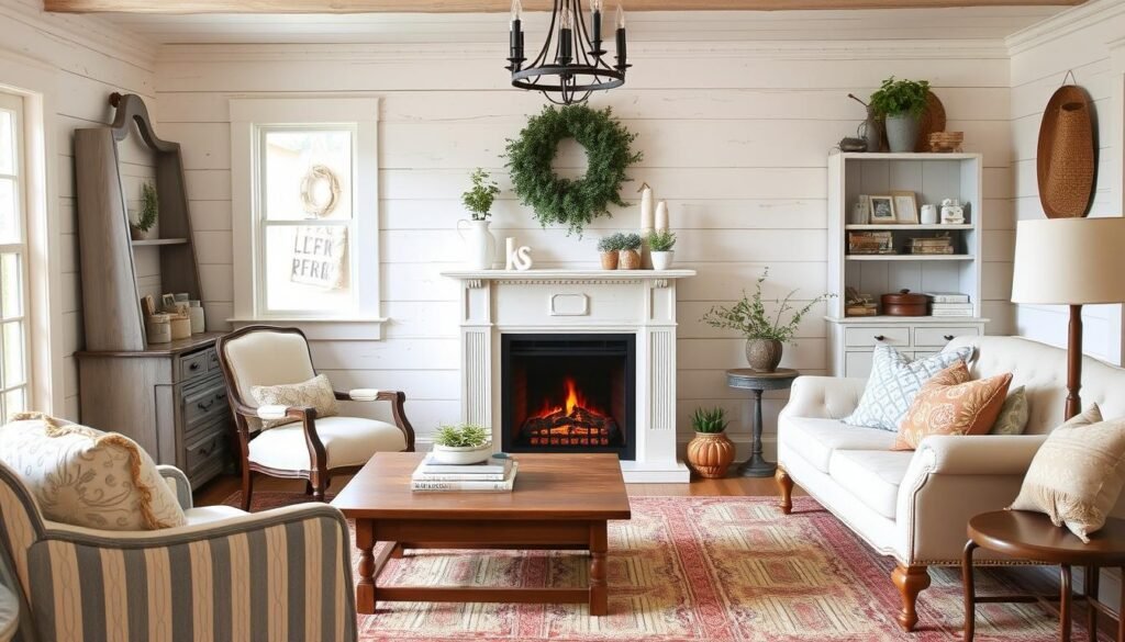 farmhouse electric fireplace decor