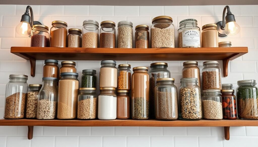 glass jars for pantry staples