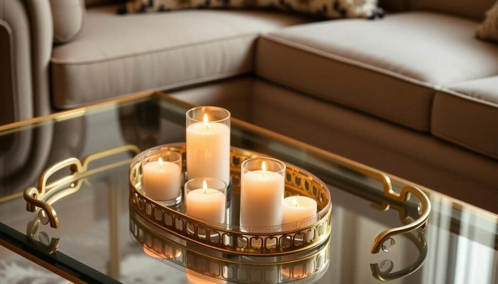 gold decorative trays for coffee table