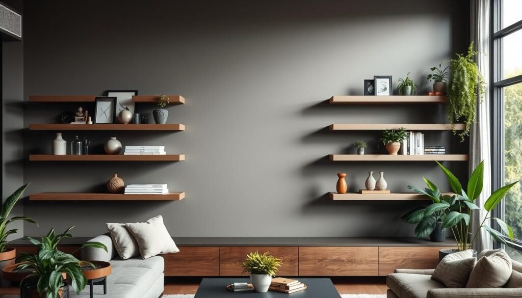 how to install floating shelves