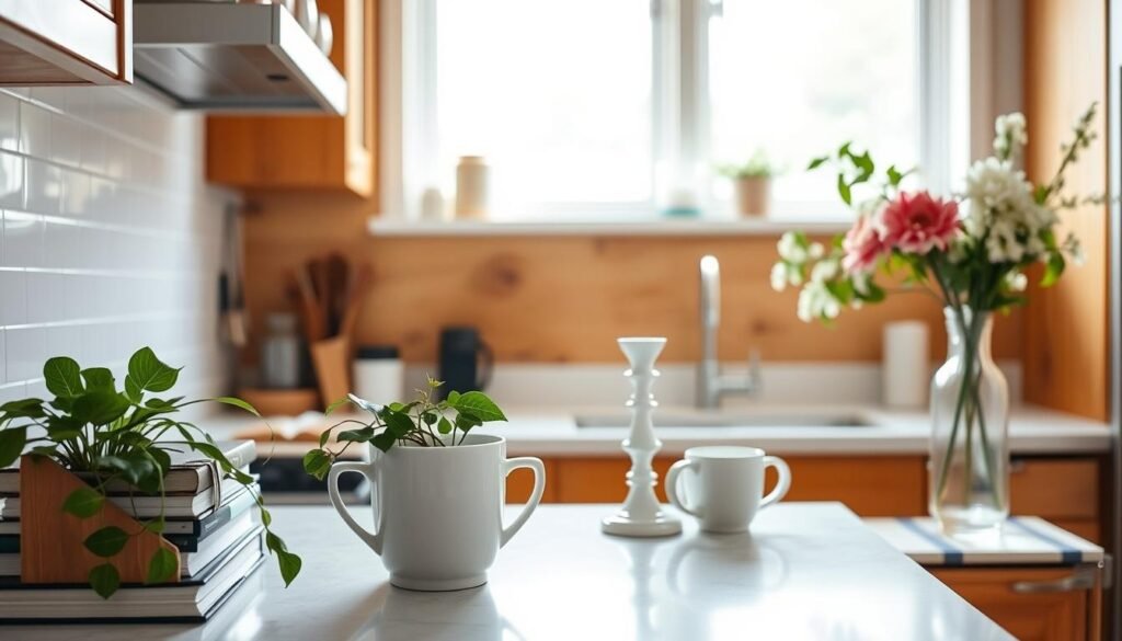 kitchen counter decor