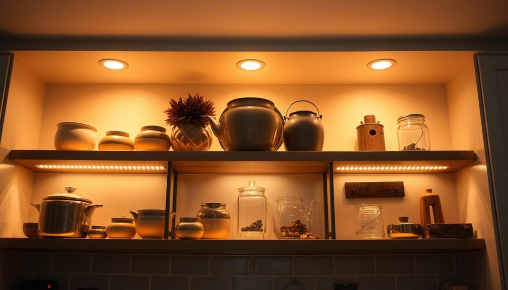 kitchen shelf lighting