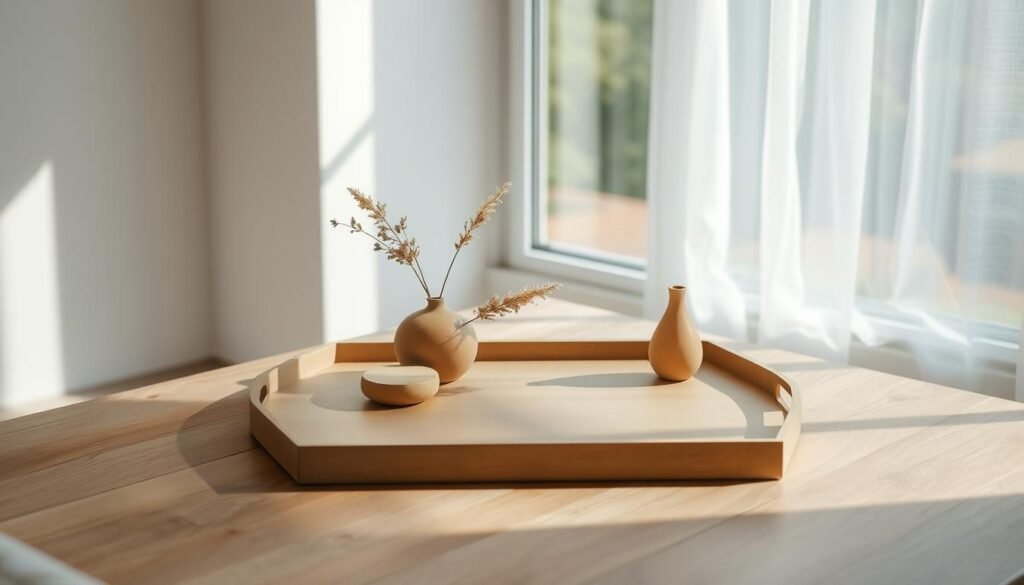 minimalist tray styling