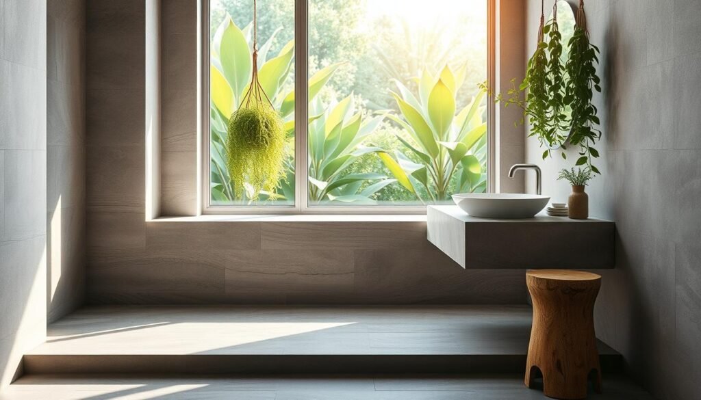 natural bathroom surfaces
