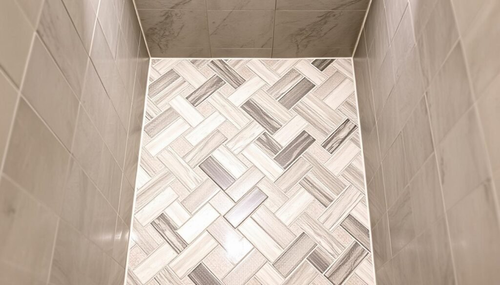 shower niche tile design