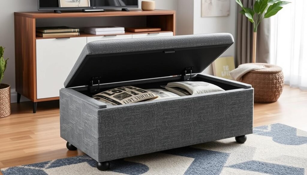 storage ottoman for small spaces