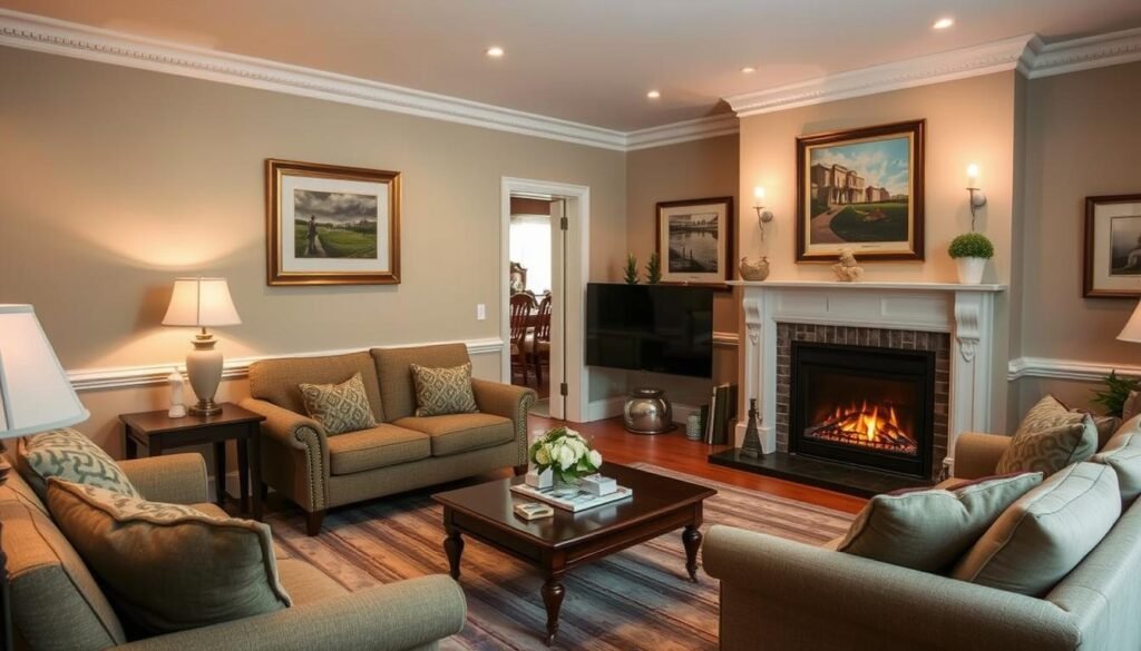 traditional electric fireplace living room