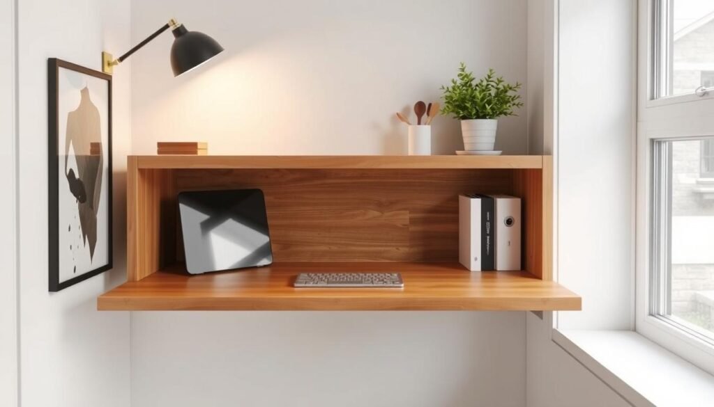 wall-mounted folding desk